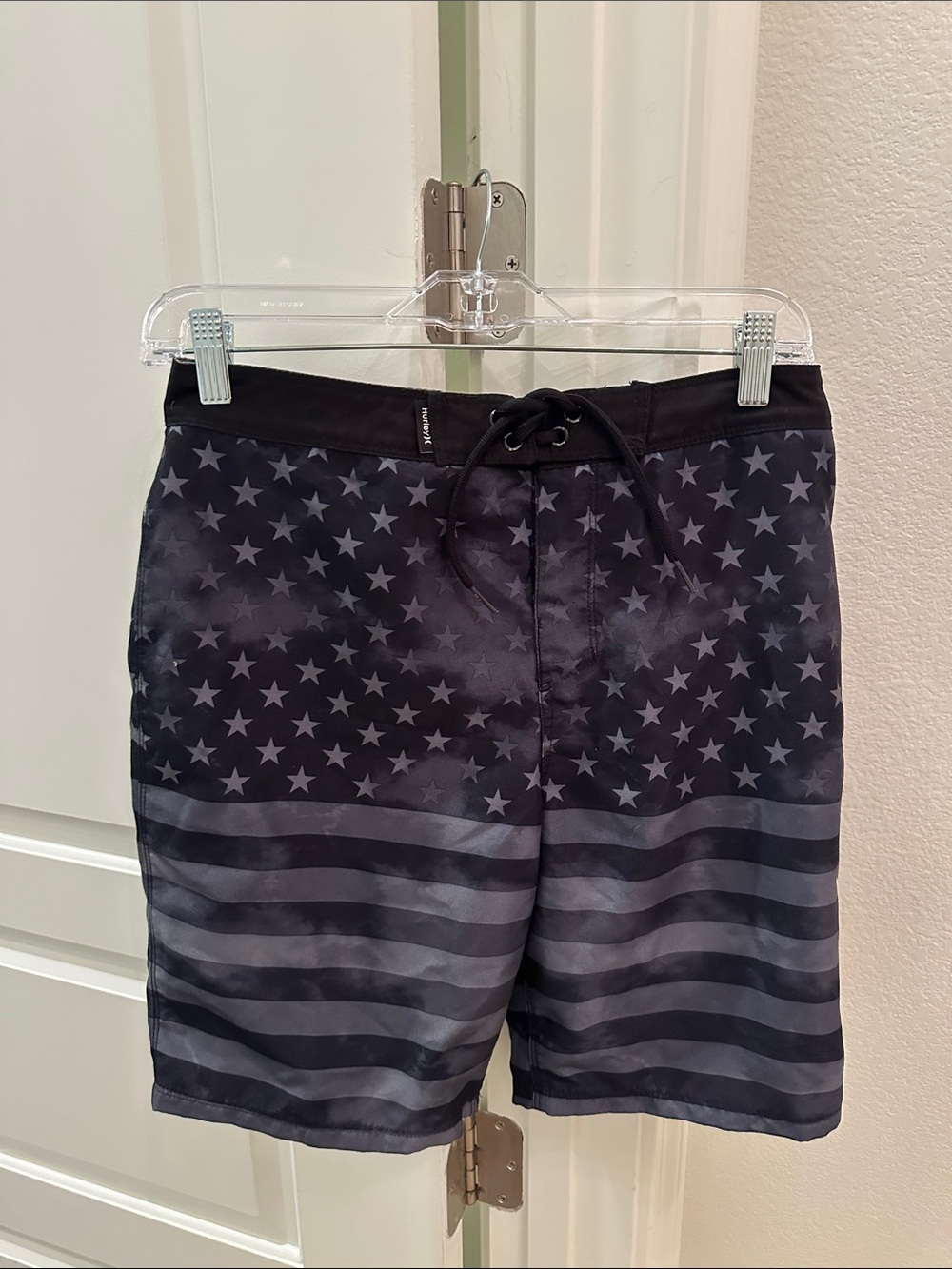 Men's Black Star & Stripe Swim Trunks